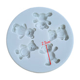 Molde Silicona Osos Mini x 5